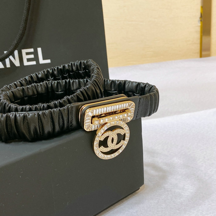 Chanel Belt Black with Gold AA8931