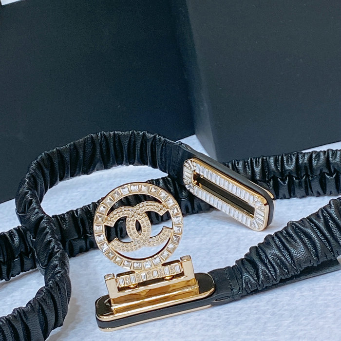 Chanel Belt Black with Gold AA8931