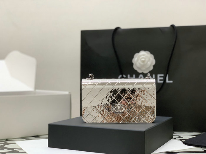 Chanel Evening Bag Silver A99141