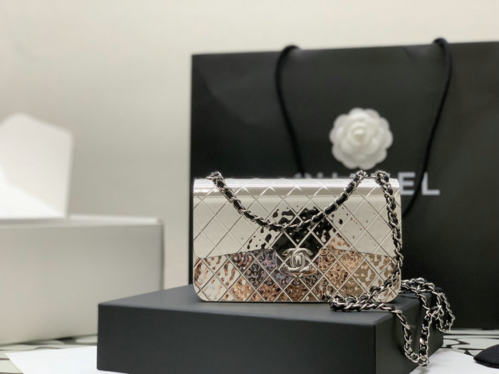 Chanel Evening Bag Silver A99141