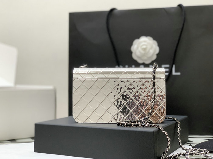 Chanel Evening Bag Silver A99141