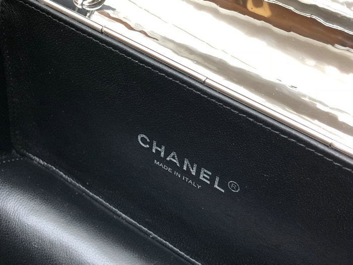 Chanel Evening Bag Silver A99141