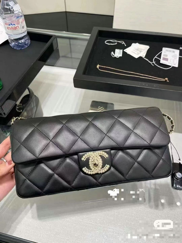 Chanel Lambskin Flap Bag Black AS3791