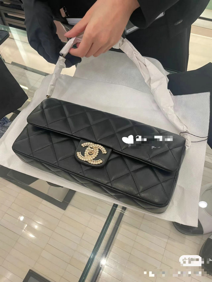 Chanel Lambskin Flap Bag Black AS3791