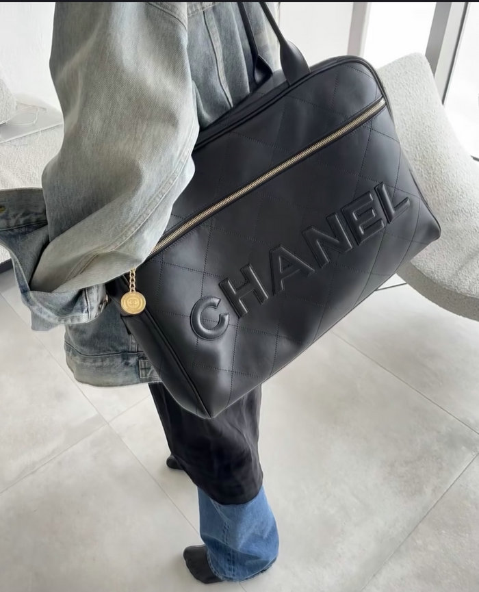 Chanel Maxi Bowling Bag Black AS3718