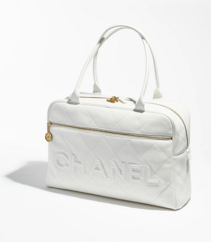 Chanel Maxi Bowling Bag White AS3718