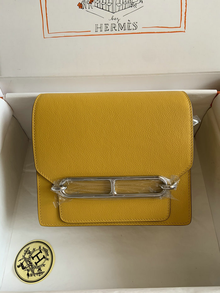 Hermes Evercolor Leather Roulis Bag Amber HR0805