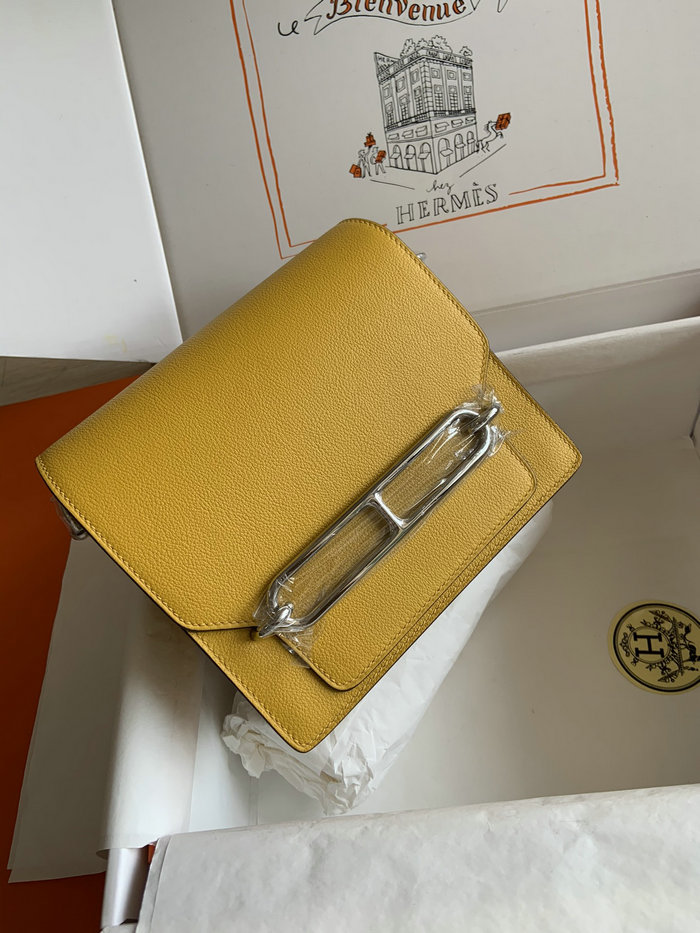 Hermes Evercolor Leather Roulis Bag Amber HR0805