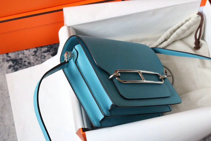 Hermes Evercolor Leather Roulis Bag Bleu Du Nord HR0805