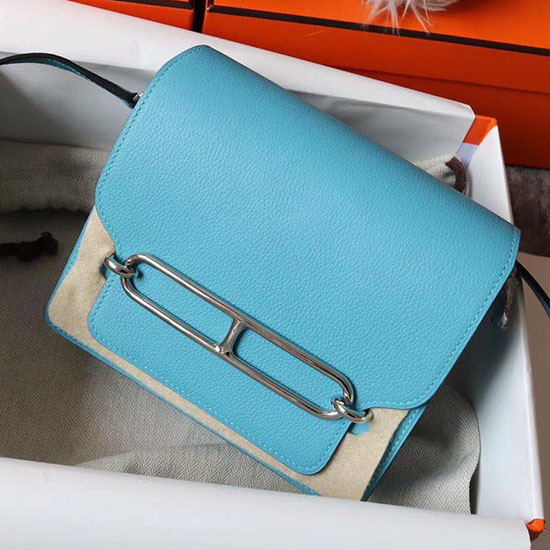 Hermes Evercolor Leather Roulis Bag Bleu Du Nord HR0805