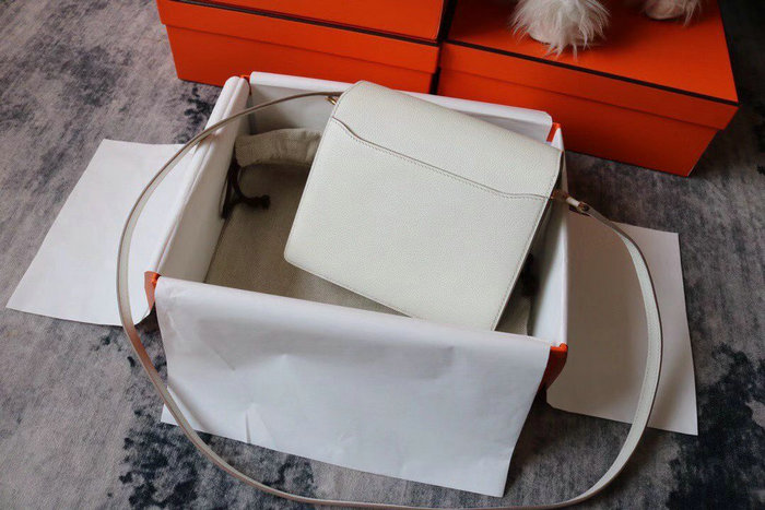 Hermes Evercolor Leather Roulis Bag Craie HR0805