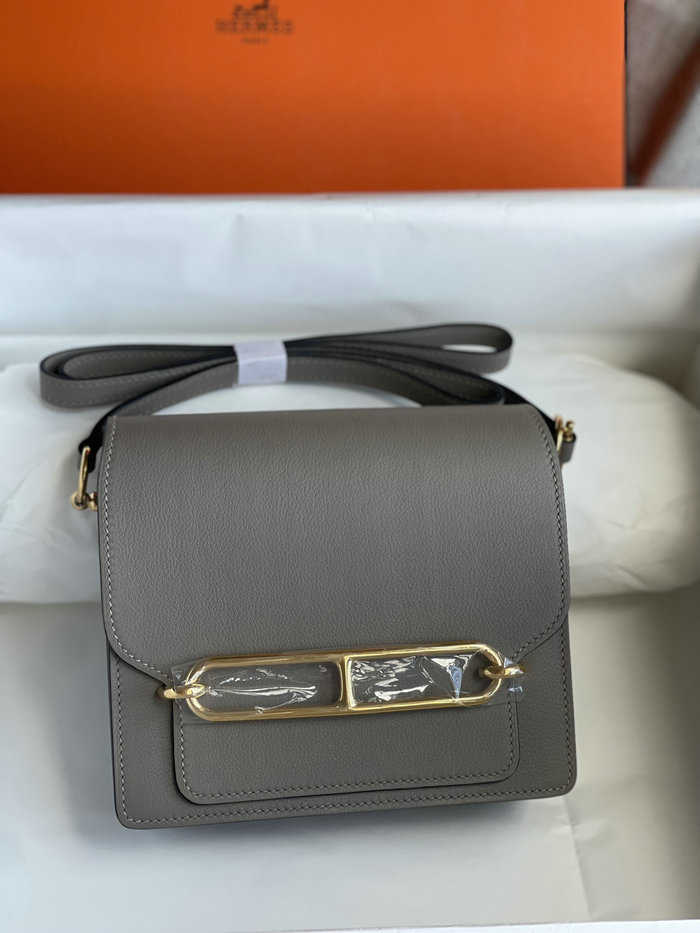 Hermes Evercolor Leather Roulis Bag Gris Asphalte HR0805