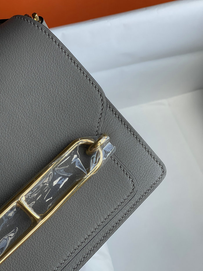 Hermes Evercolor Leather Roulis Bag Gris Asphalte HR0805