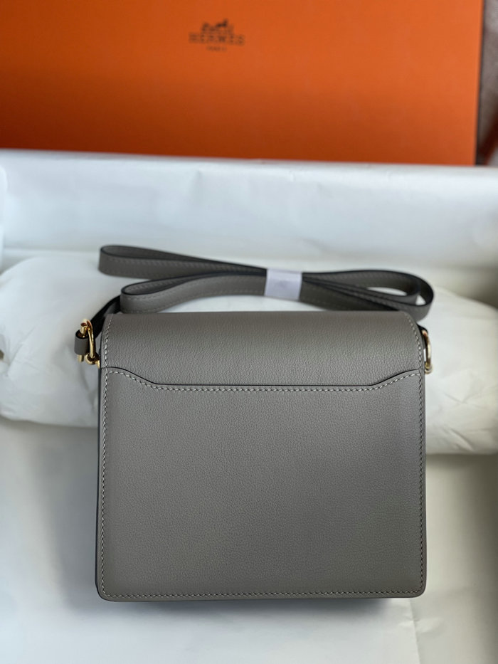 Hermes Evercolor Leather Roulis Bag Gris Asphalte HR0805