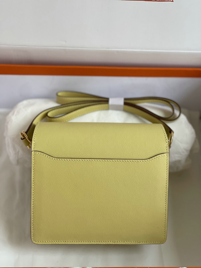 Hermes Evercolor Leather Roulis Bag Jaune Poussin HR0805