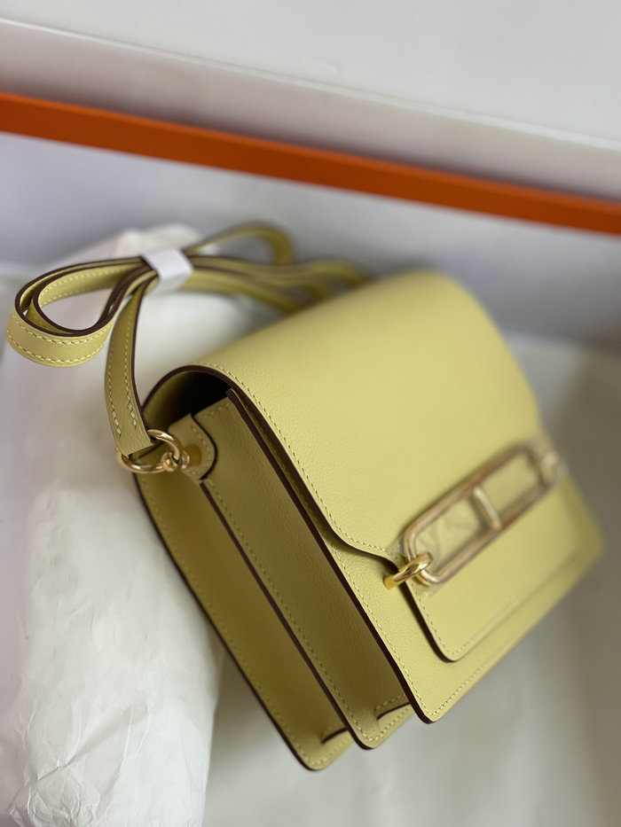 Hermes Evercolor Leather Roulis Bag Jaune Poussin HR0805