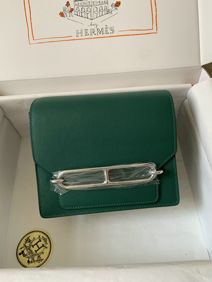 Hermes Evercolor Leather Roulis Bag Malachite HR0805