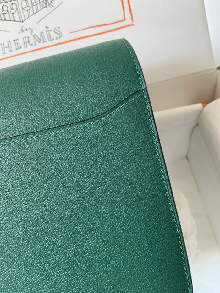 Hermes Evercolor Leather Roulis Bag Malachite HR0805