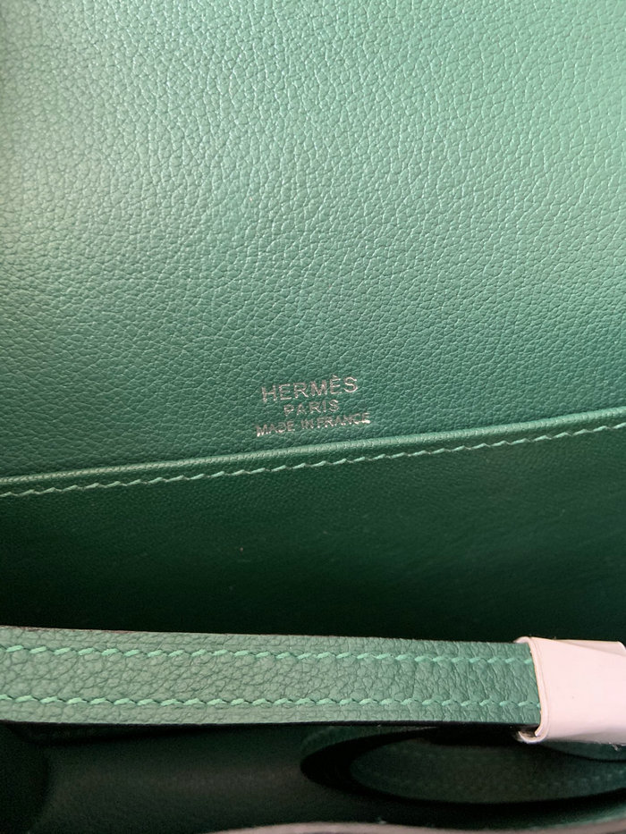 Hermes Evercolor Leather Roulis Bag Malachite HR0805