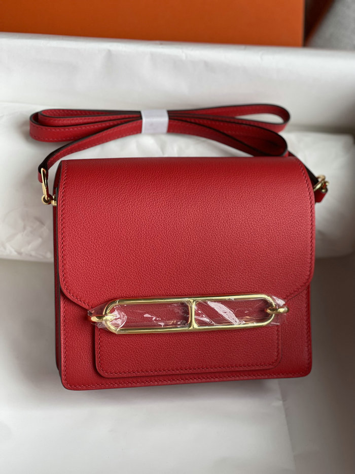 Hermes Evercolor Leather Roulis Bag Red HR0805