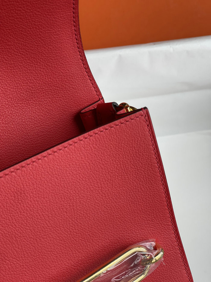 Hermes Evercolor Leather Roulis Bag Red HR0805