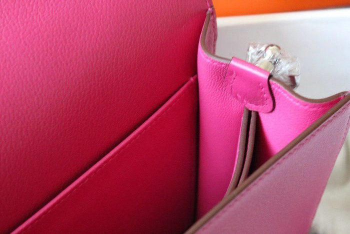 Hermes Evercolor Leather Roulis Bag Rose Pourpre HR0805