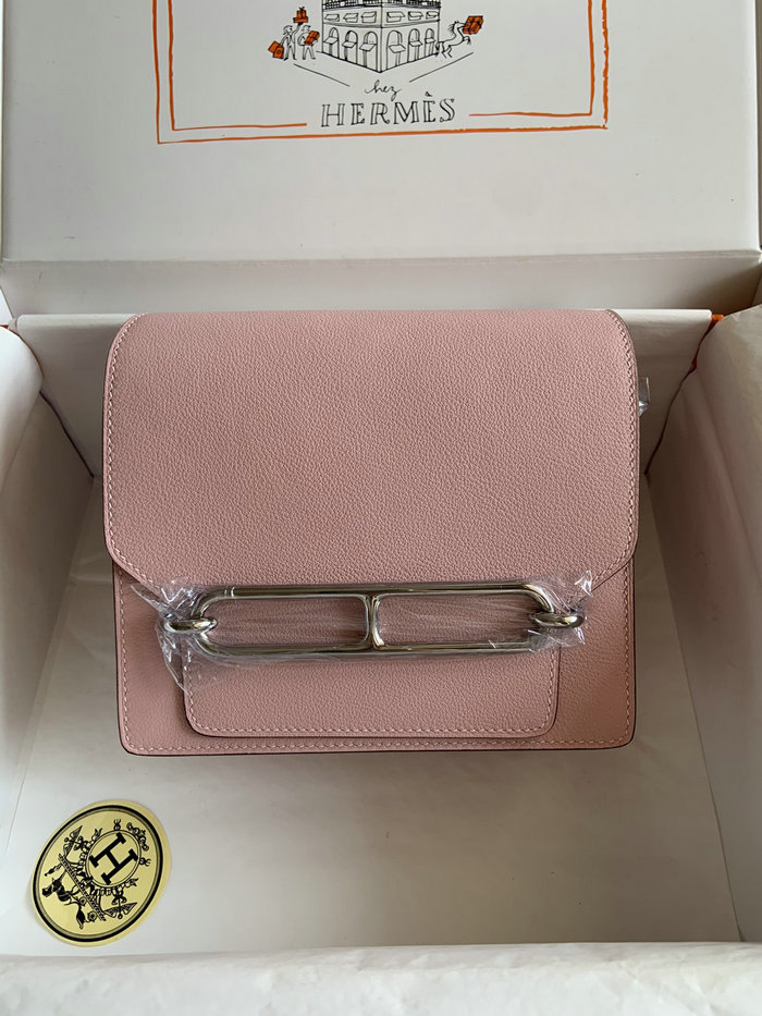 Hermes Evercolor Leather Roulis Bag Rose Sakura HR0805