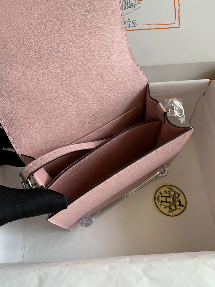 Hermes Evercolor Leather Roulis Bag Rose Sakura HR0805