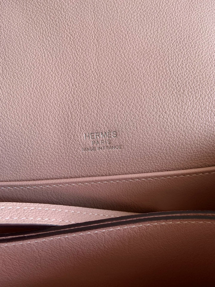 Hermes Evercolor Leather Roulis Bag Rose Sakura HR0805