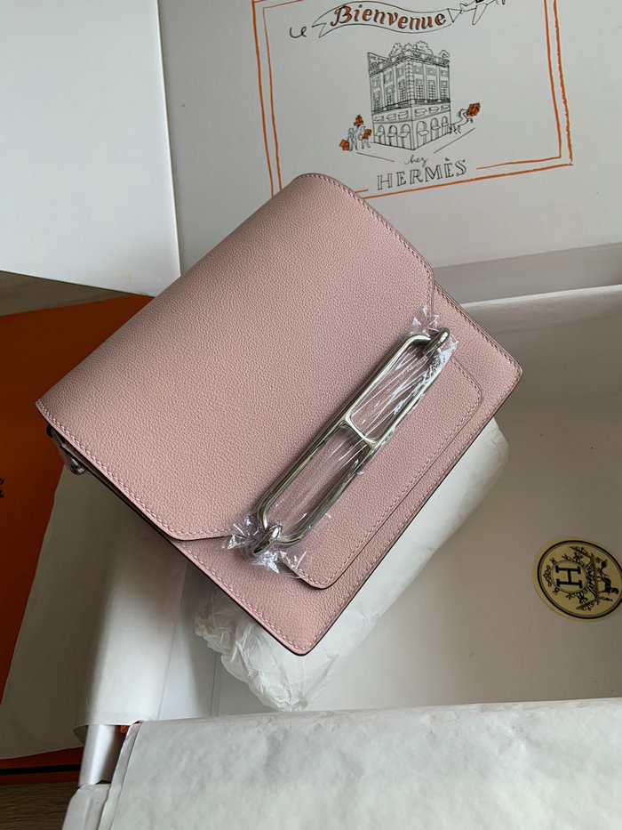 Hermes Evercolor Leather Roulis Bag Rose Sakura HR0805