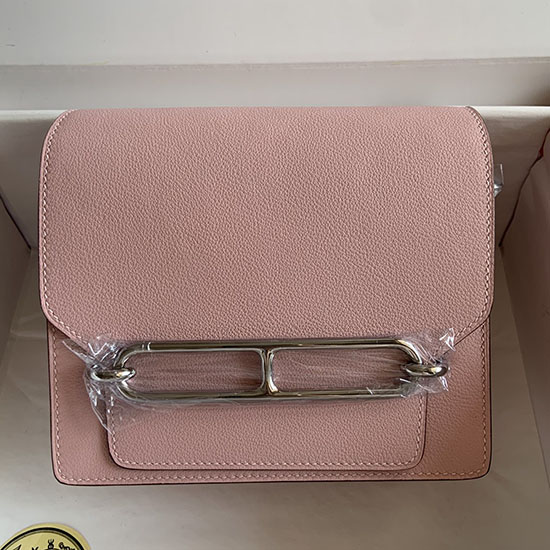 Hermes Evercolor Leather Roulis Bag Rose Sakura HR0805