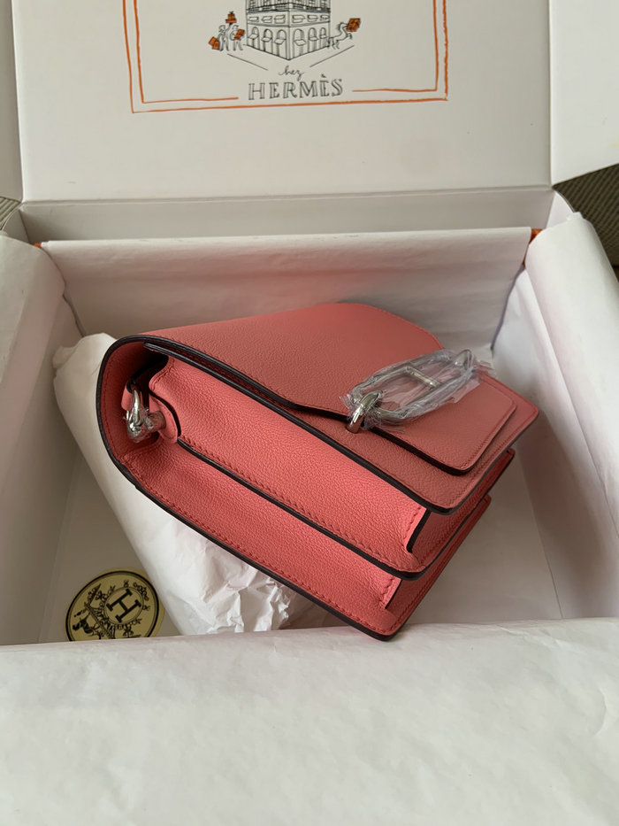 Hermes Evercolor Leather Roulis Bag Rose eLipstick HR0805