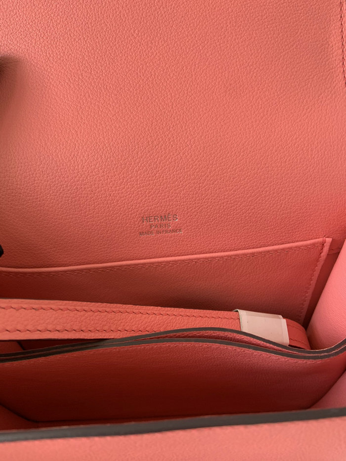 Hermes Evercolor Leather Roulis Bag Rose eLipstick HR0805