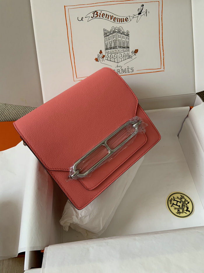 Hermes Evercolor Leather Roulis Bag Rose eLipstick HR0805