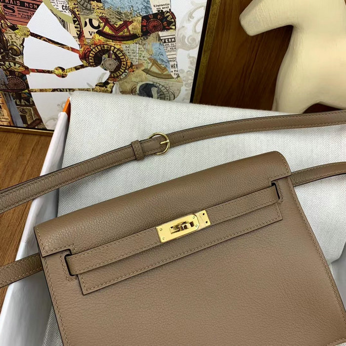 Hermes Kelly Danse 22 Bag Beige De Weimar HKD0805