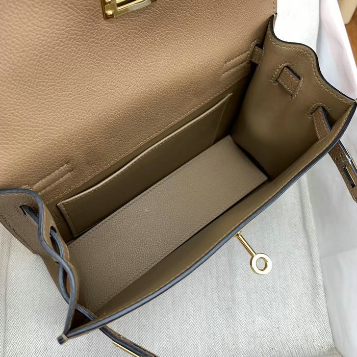 Hermes Kelly Danse 22 Bag Beige De Weimar HKD0805