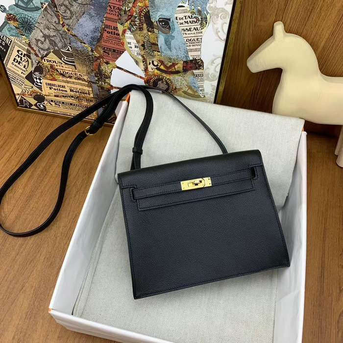 Hermes Kelly Danse 22 Bag Black HKD0805