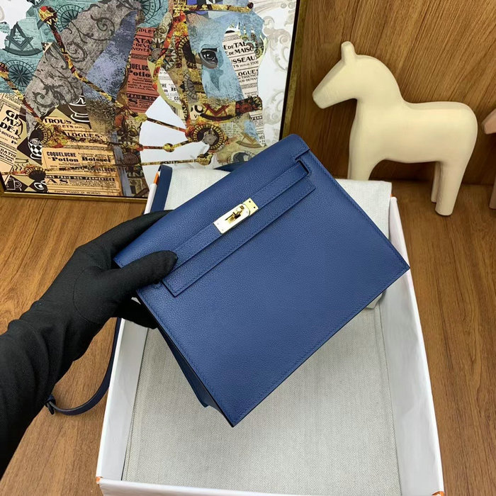 Hermes Kelly Danse 22 Bag Deep Bleu HKD0805