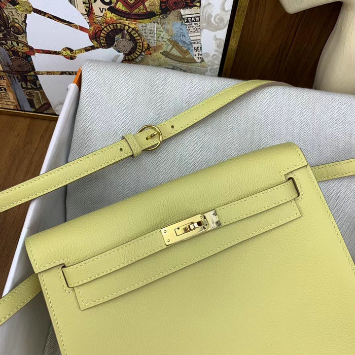 Hermes Kelly Danse 22 Bag Jaune Poussin HKD0805