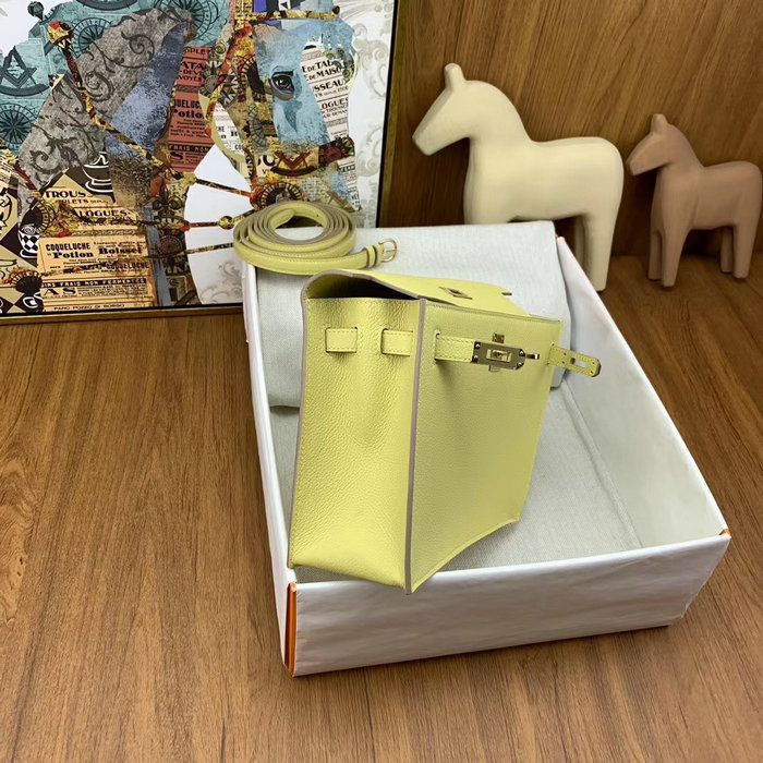 Hermes Kelly Danse 22 Bag Jaune Poussin HKD0805