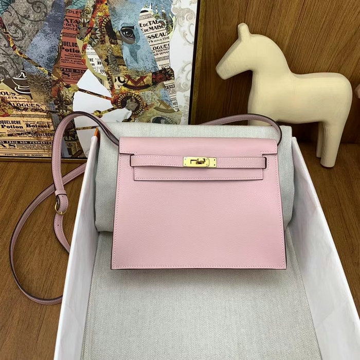 Hermes Kelly Danse 22 Bag Rose Saiura HKD0805