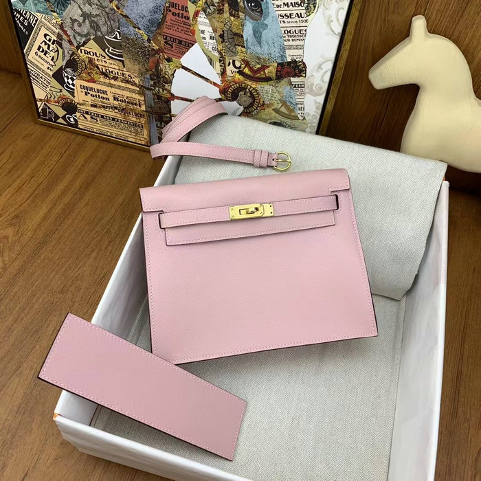 Hermes Kelly Danse 22 Bag Rose Saiura HKD0805