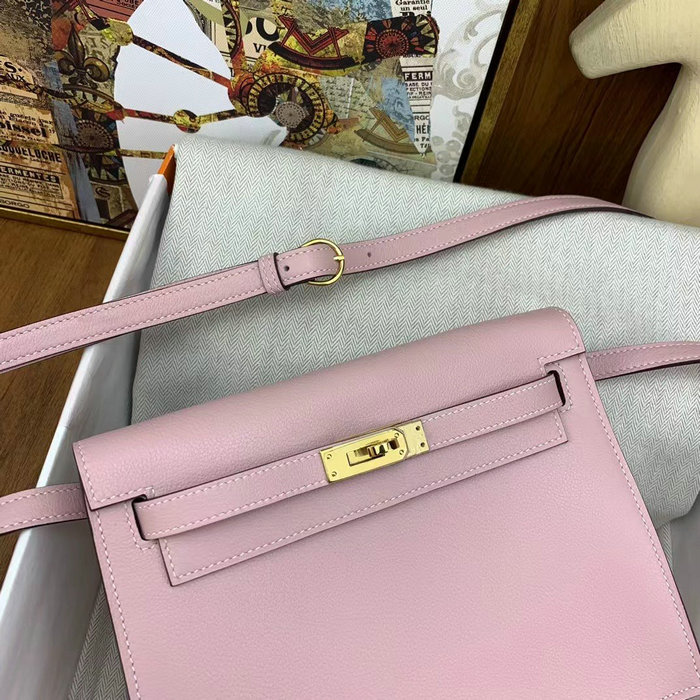 Hermes Kelly Danse 22 Bag Rose Saiura HKD0805