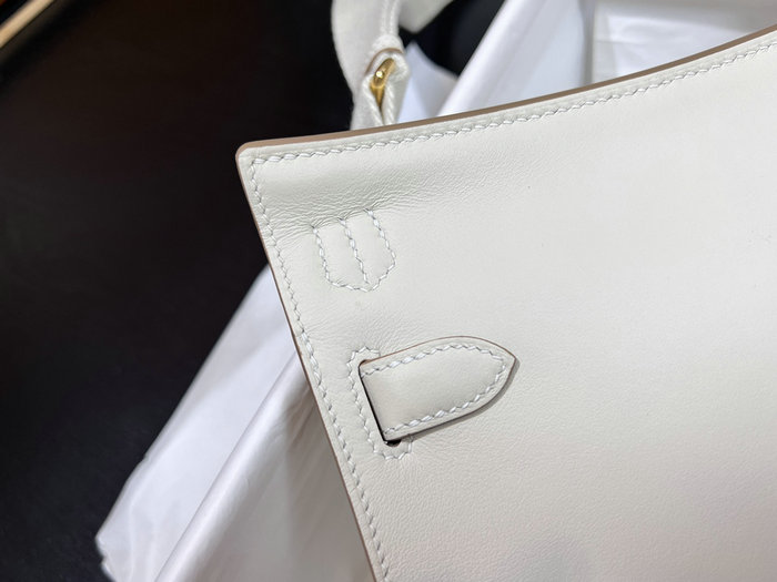 Hermes Swift Leather Mini Jypsiere Bag Craie HJ0730