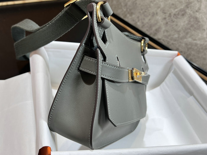 Hermes Swift Leather Mini Jypsiere Bag Gris Meyer HJ0730