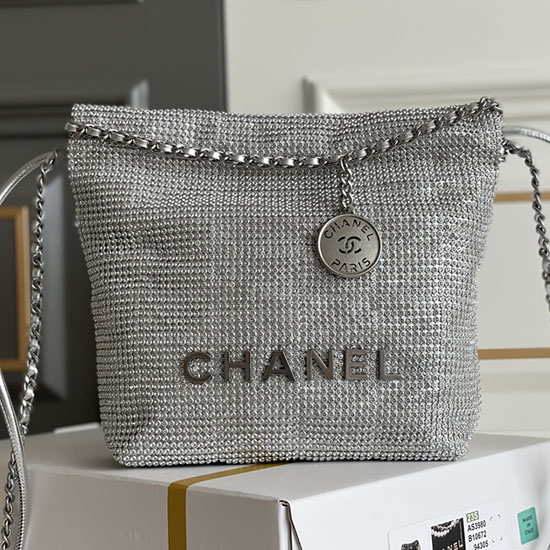 Mini Chanel 22 Handbag with Rhinestone AS3980