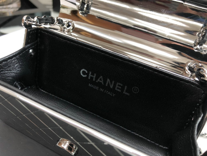 Mini Chanel Evening Bag Silver A99139