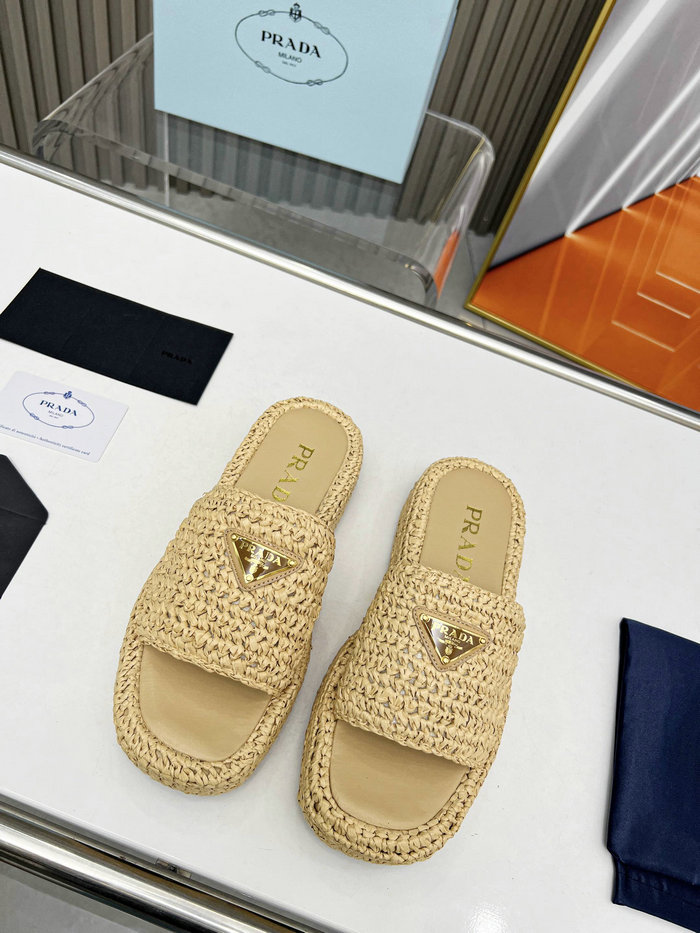 Prada Raffia Slides SNP073001