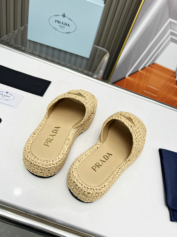 Prada Raffia Slides SNP073001