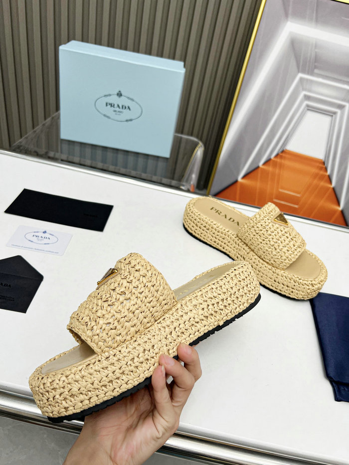 Prada Raffia Slides SNP073001